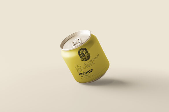 Fat Soda Can Mockups - Mockup Free