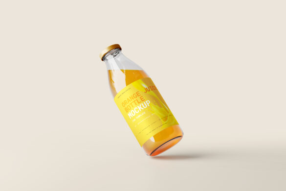 Orange Juice Bottle Mockups - Mockup Free