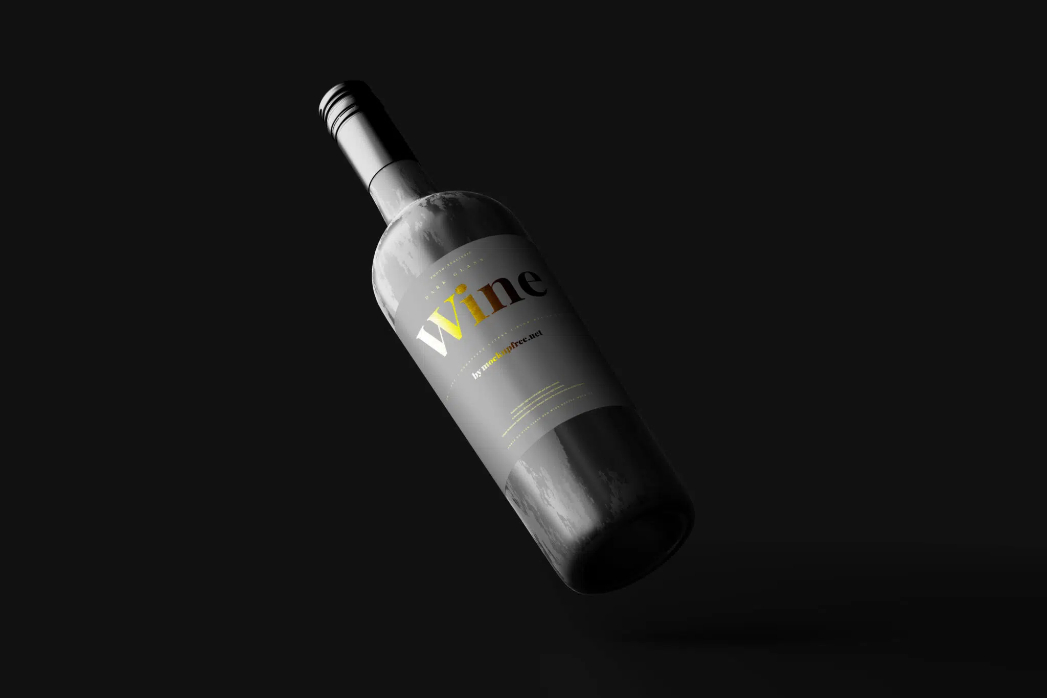 Screw Cap Wine Bottle Mockup Mockup Free