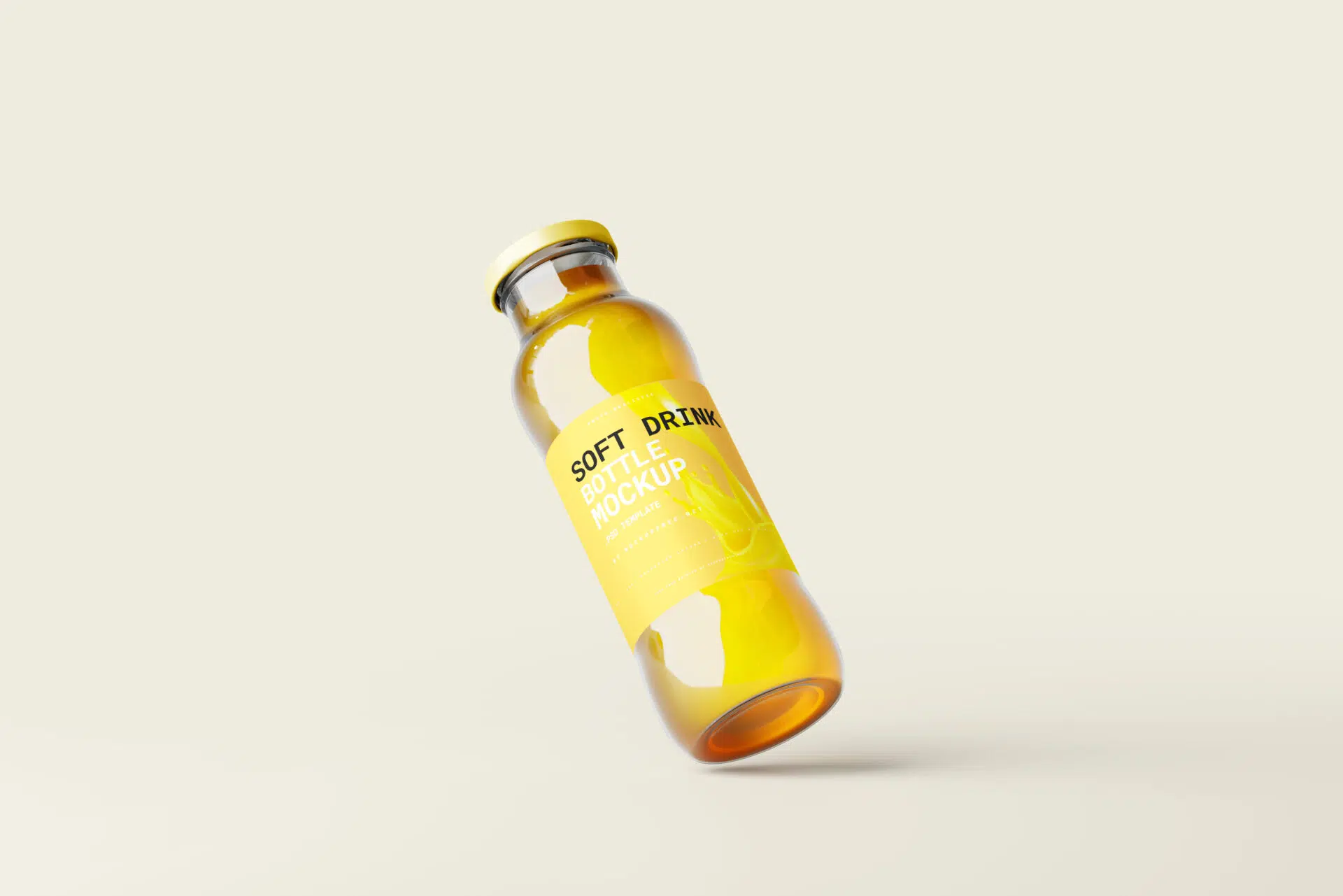 Clear Glass Soft Drink Bottle Mockups - Mockup Free