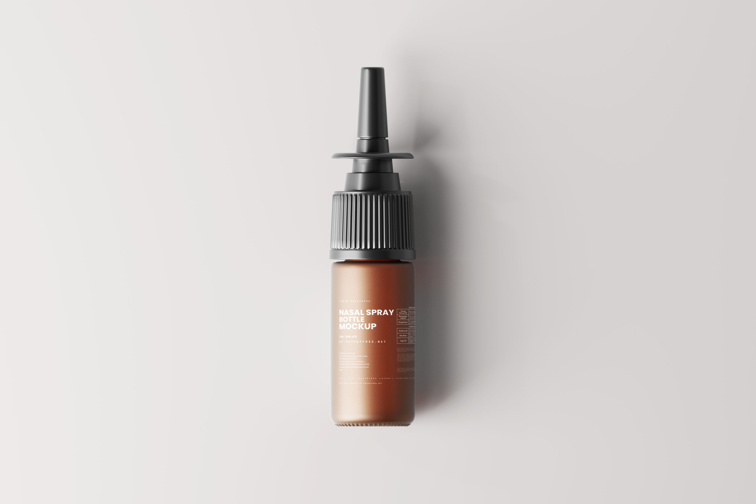 Frosted Amber Glass Nasal Spray Mockups - Download Free Frosted Amber ...