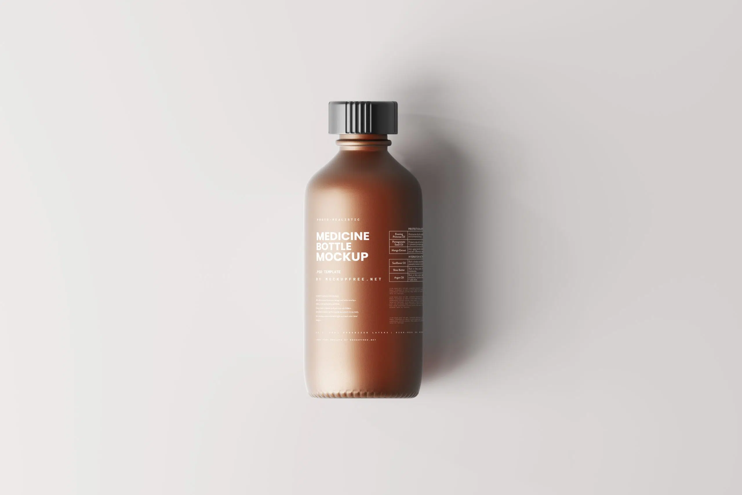 Frosted Glass Bottle With Pills Mockup - Free Download Images High