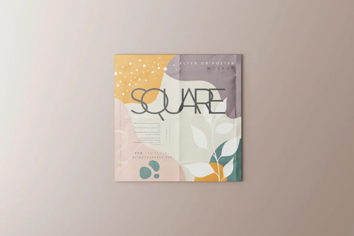 Square Flyer or Poster Mockup Mockup Free