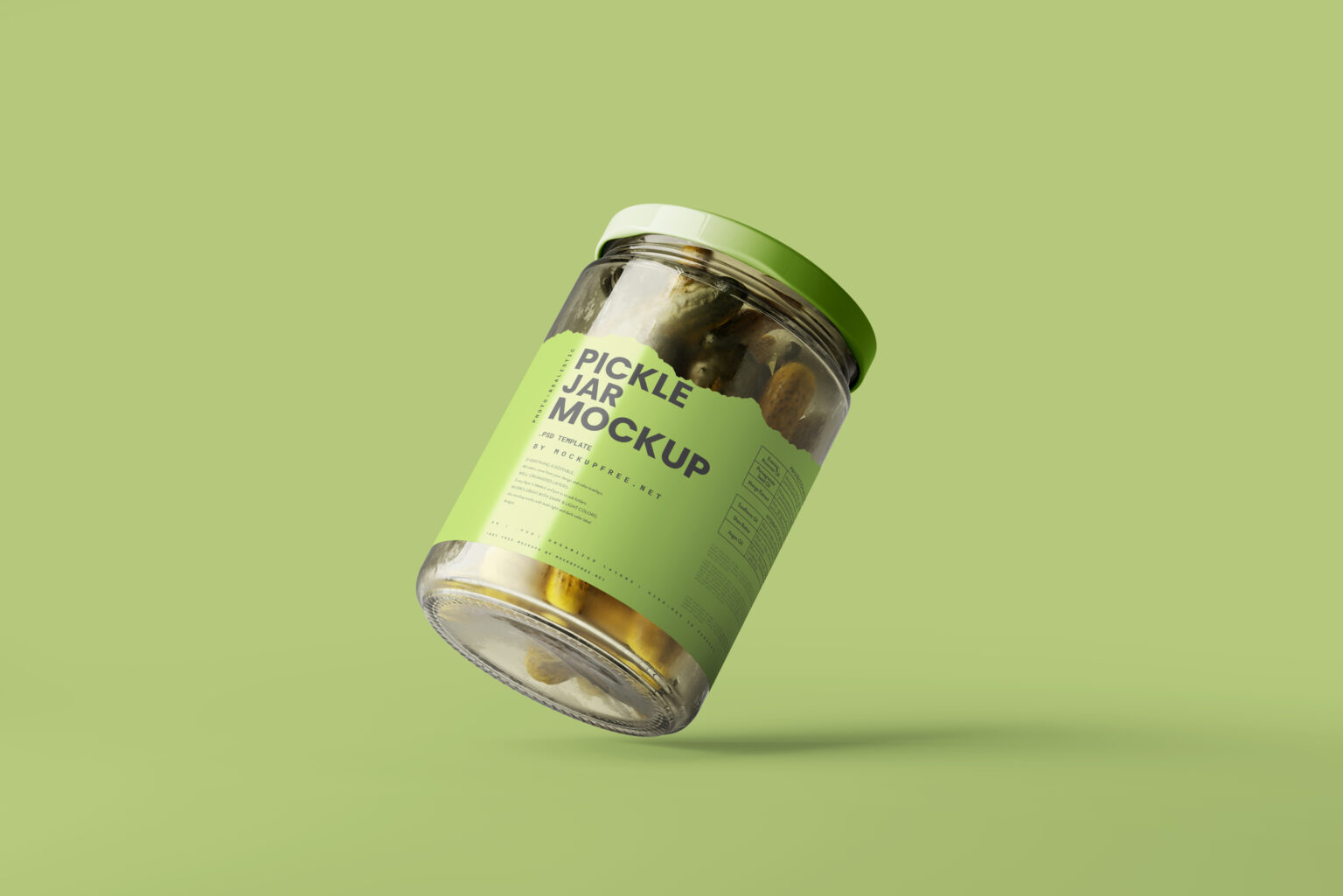 Pickle Jar Mockup - Mockup Free