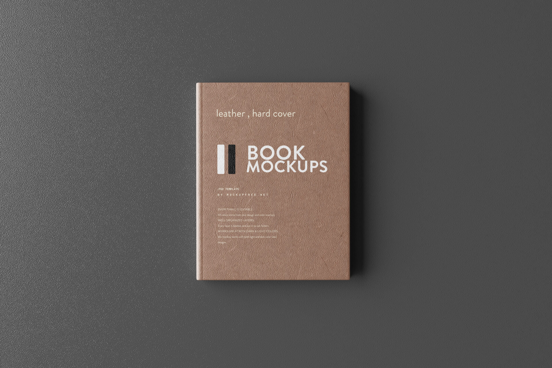 Leather Hard Cover Book Mockup - Mockup Free