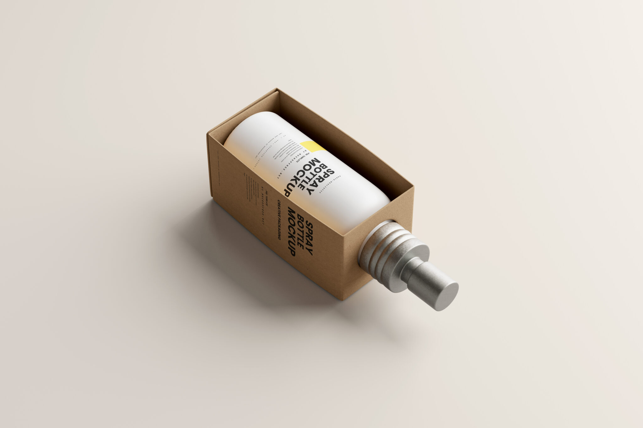 Creative Packaging Mockups for Cosmetic Spray Bottle Mockup Free