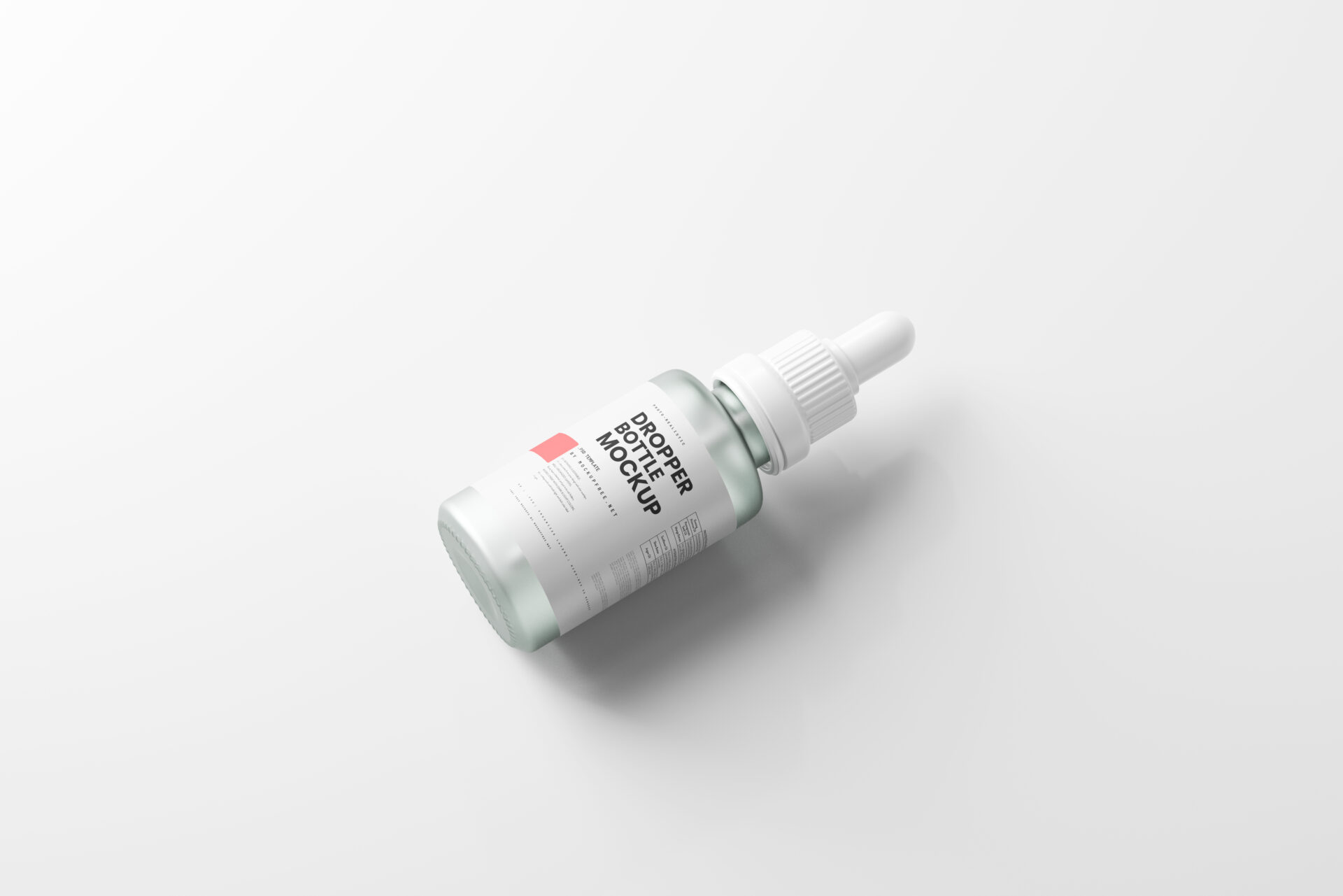 Frosted Glass Dropper Bottle Mockup Mockup Free