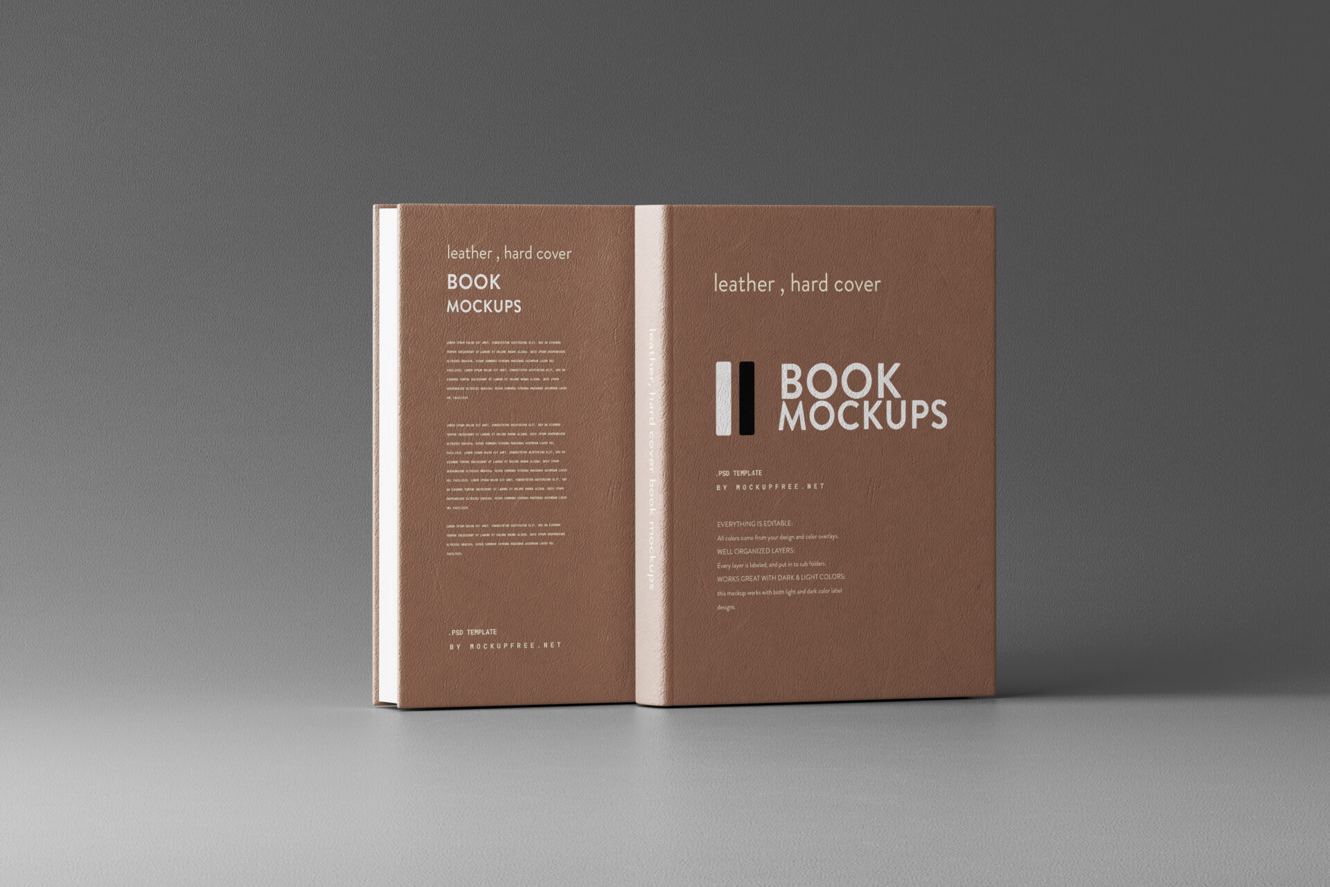 Leather Hard Cover Book Mockup - Mockup Free