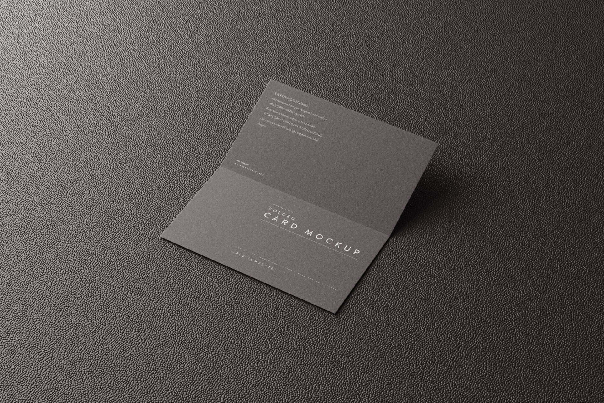 Folded Business Card Mockup - Mockup Free