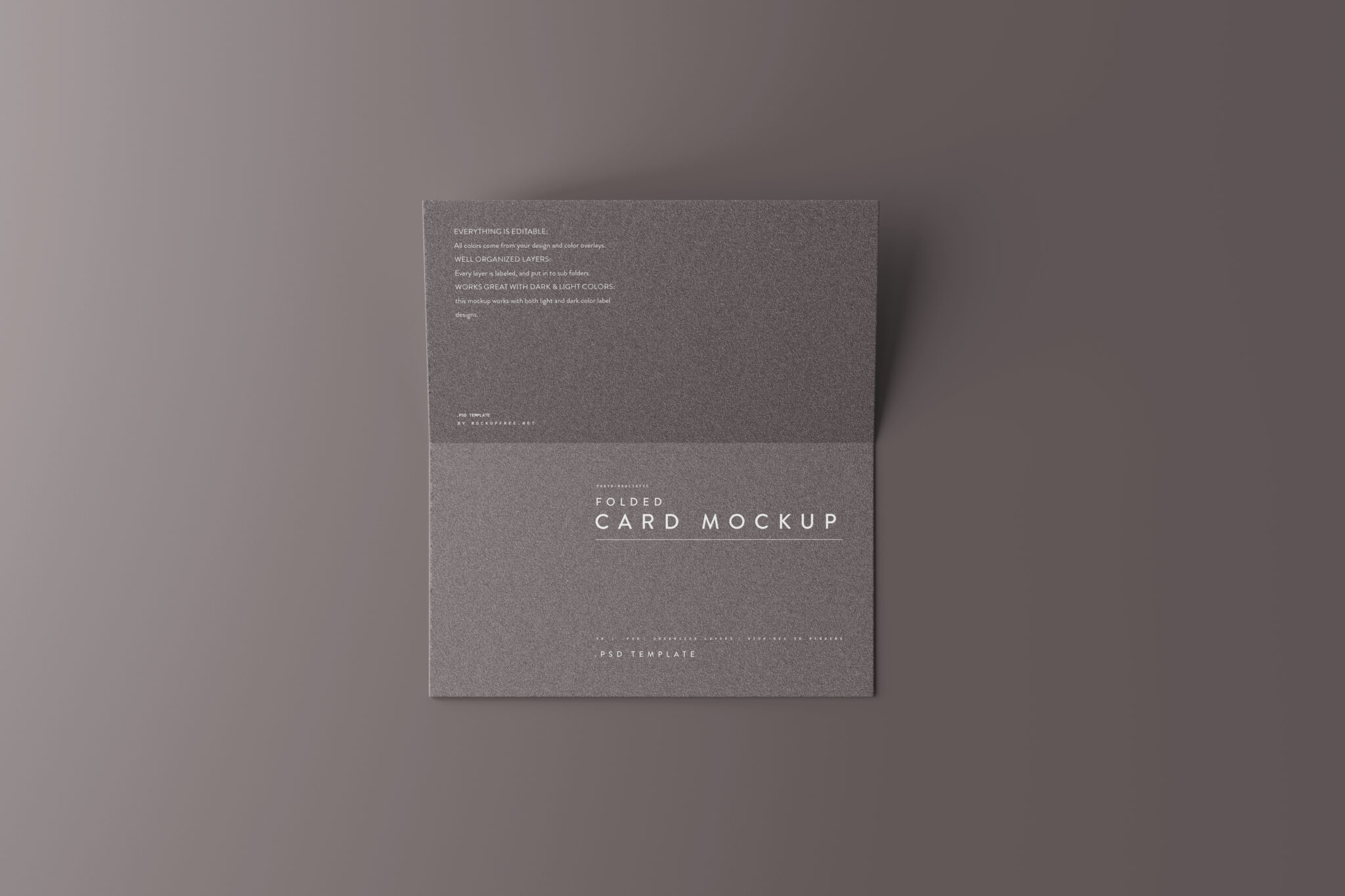 Folded Business Card Mockup - Mockup Free