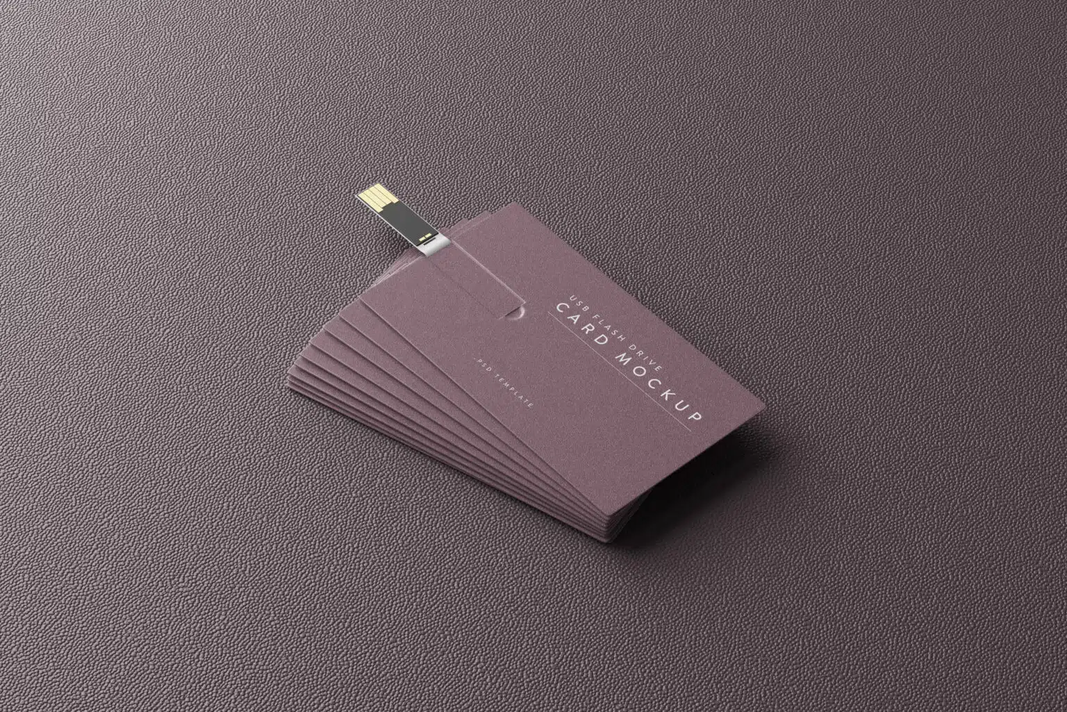 USB Flash Drive Business Card Mockup Mockup Free
