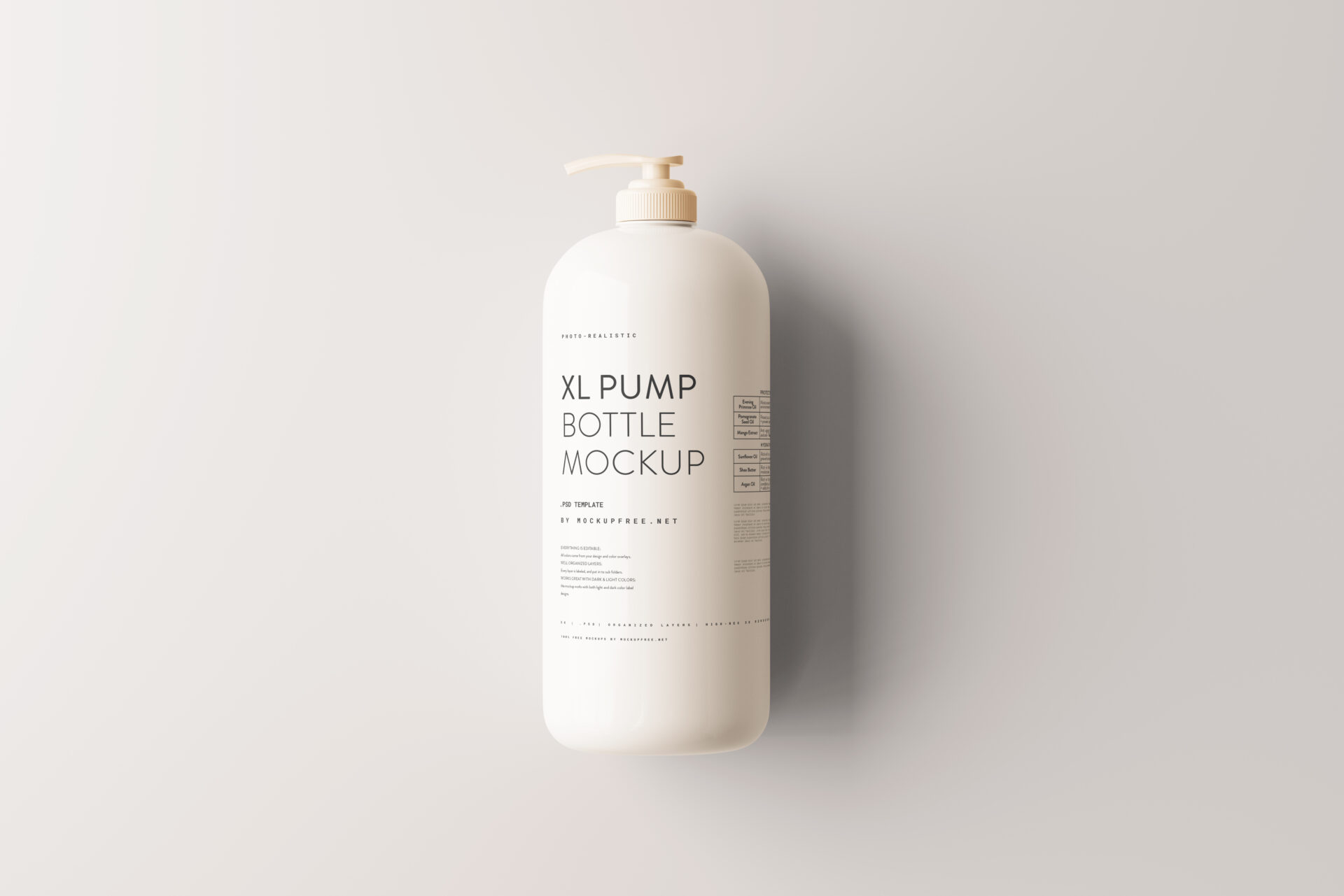 Extra Large Pump Bottle Mockup - Mockup Free