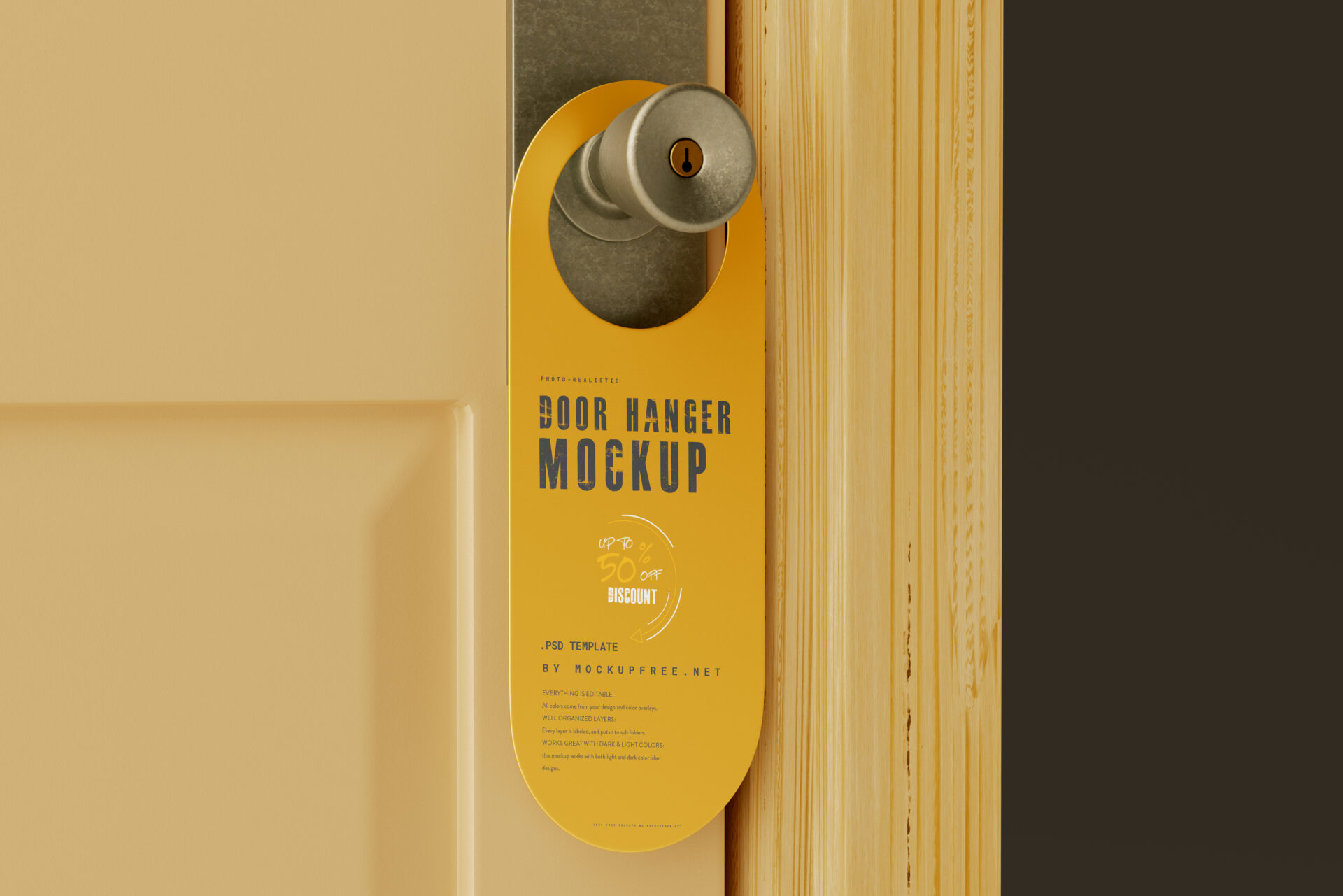 Door Hanger Mockup Mockup Free