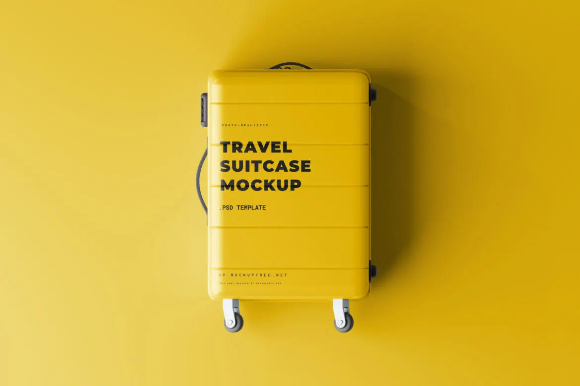 Travel Suitcase Mockup - Mockup Free