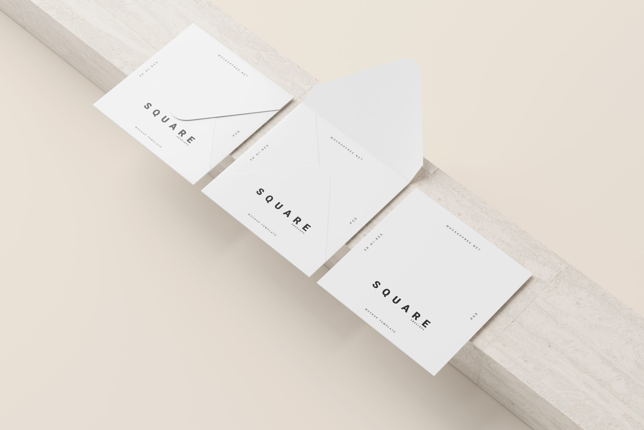 Square Envelope Mockups Mockup Free