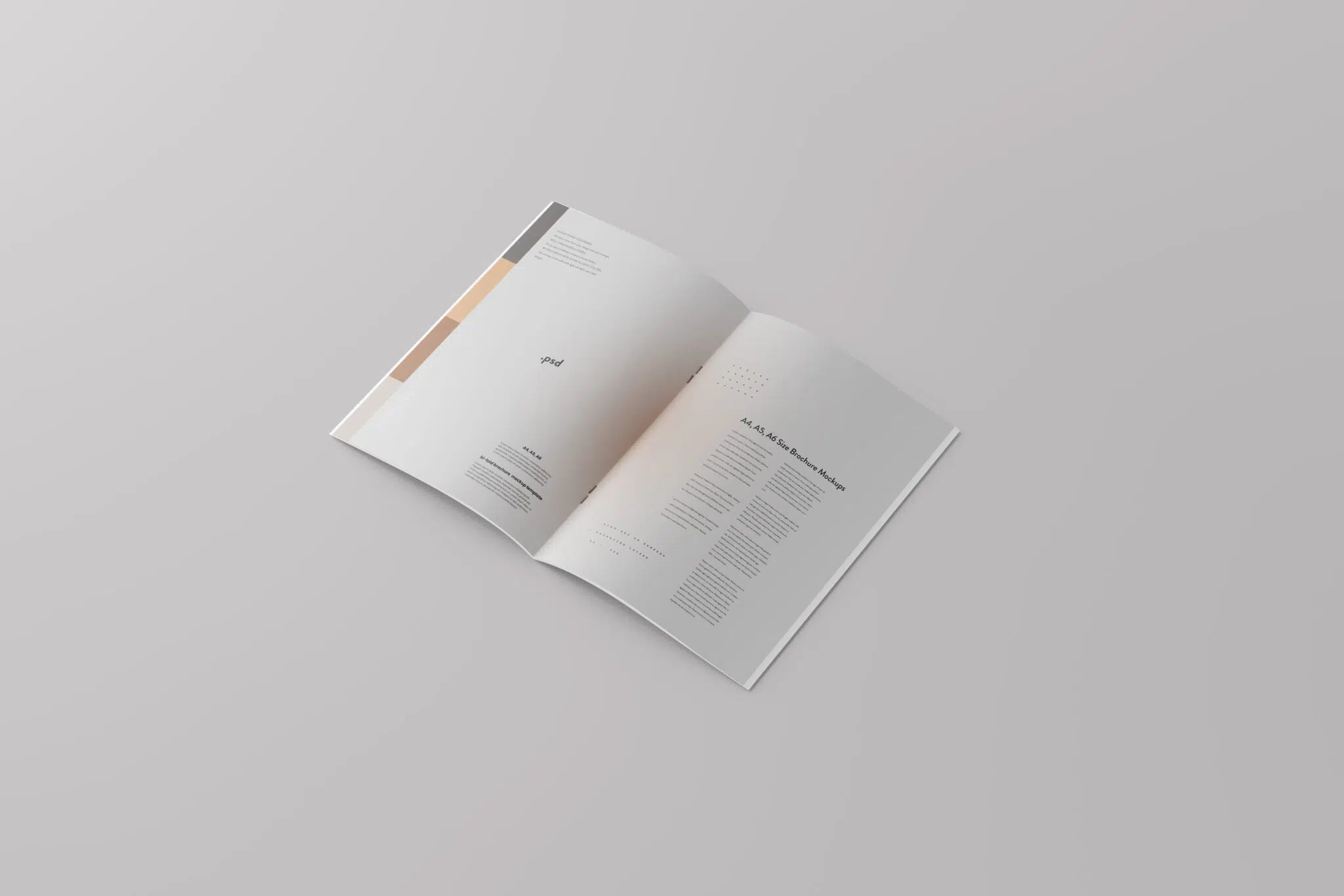 Bi-Fold Multiple Pages Brochure Mockups - Mockup Free