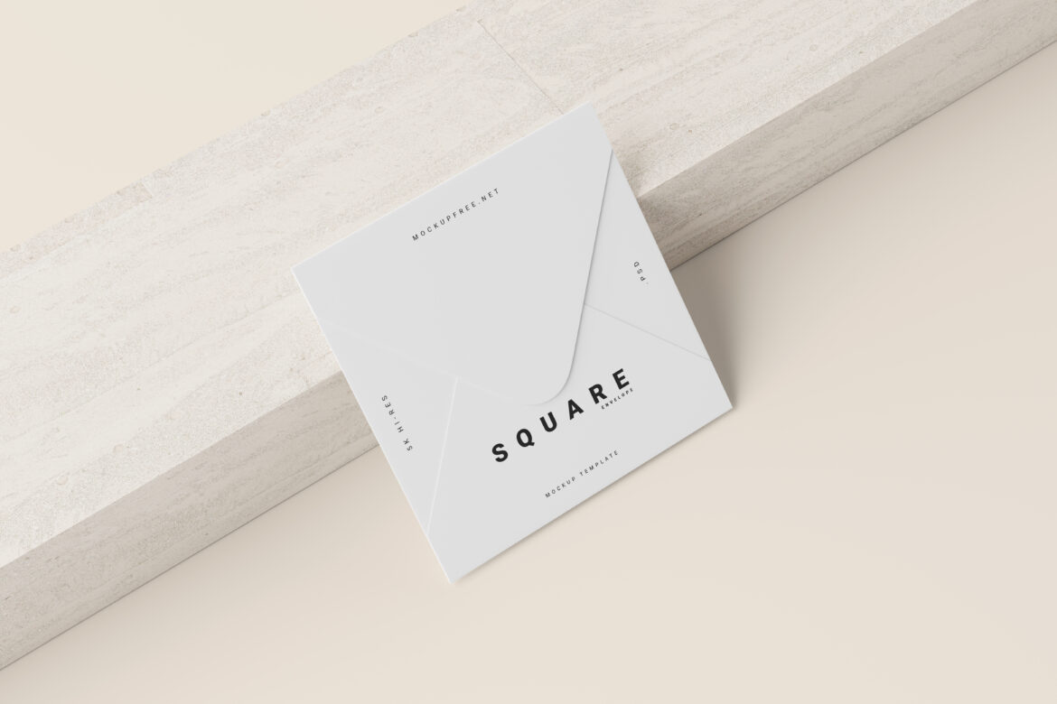 Square Envelope Mockups - Mockup Free