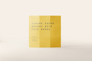 Paper Mockup with Fold Marks - Mockup Free