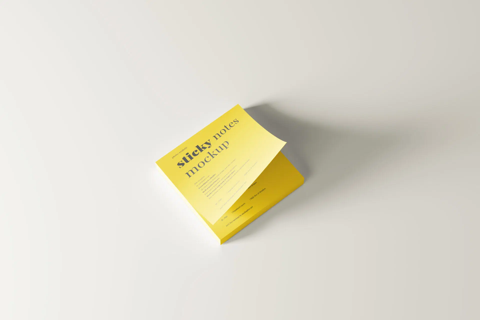 Sticky Note Mockups Mockup Free