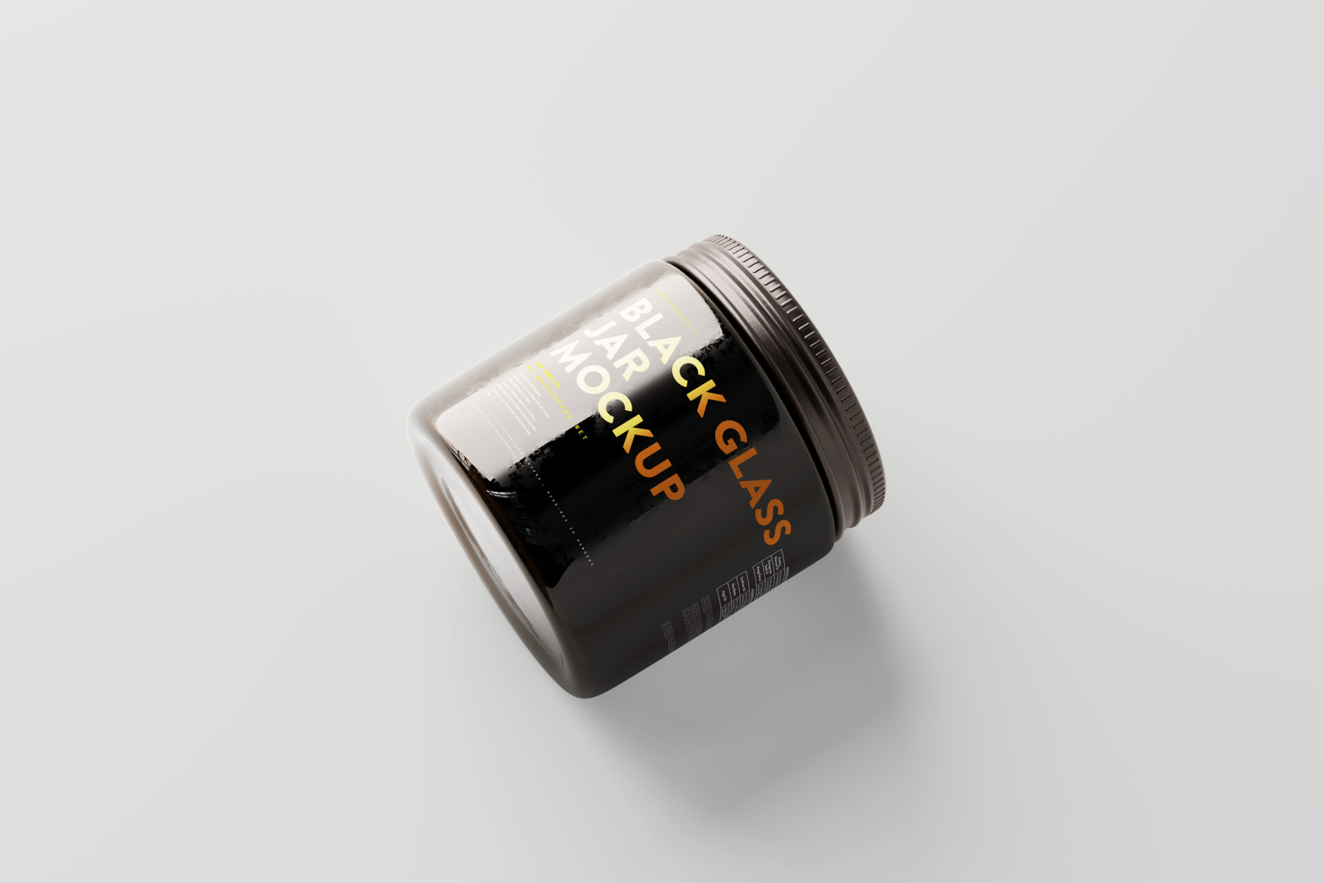 Black Glass Jar Mockup Mockup Free
