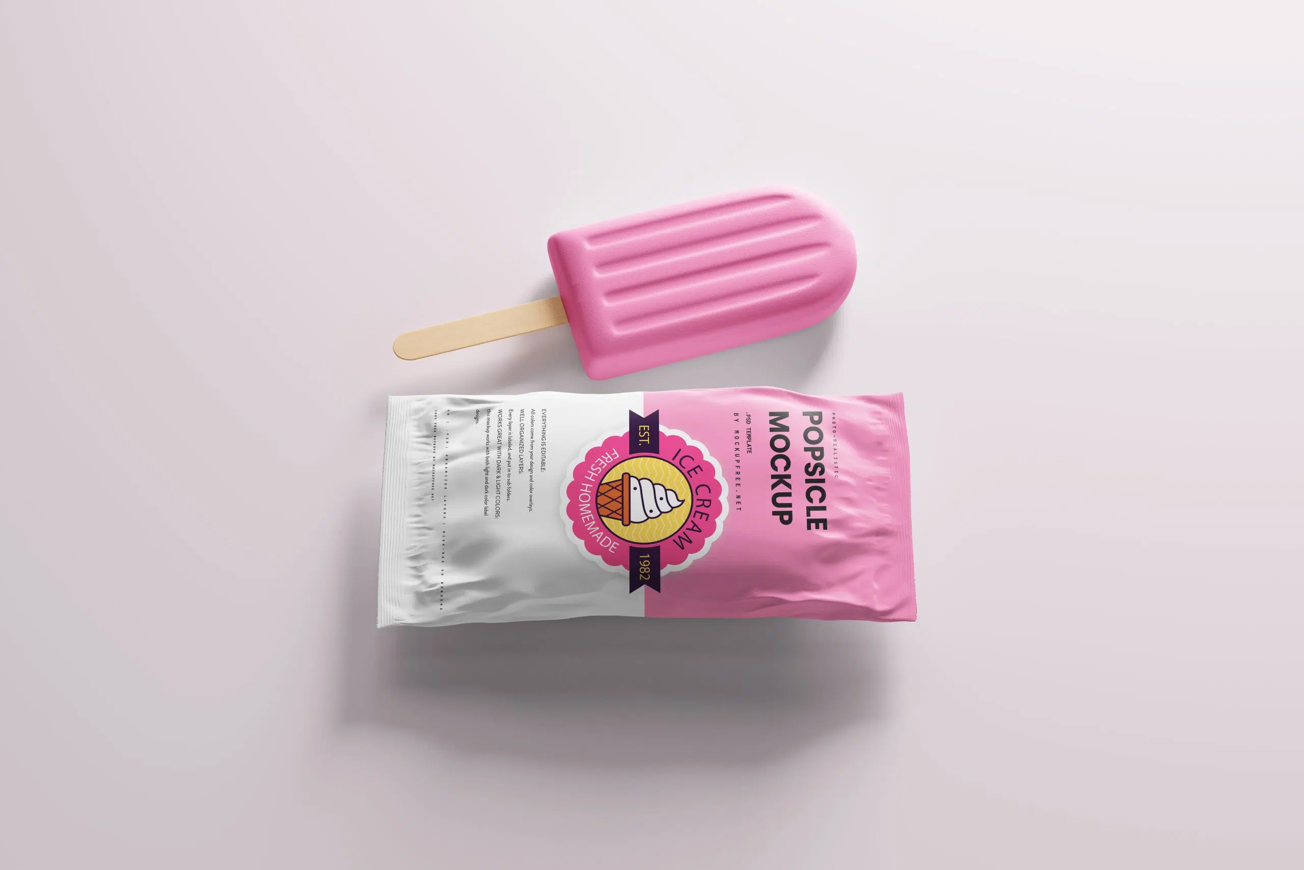 Popsicle Ice Cream Packaging Mockup - Mockup Free