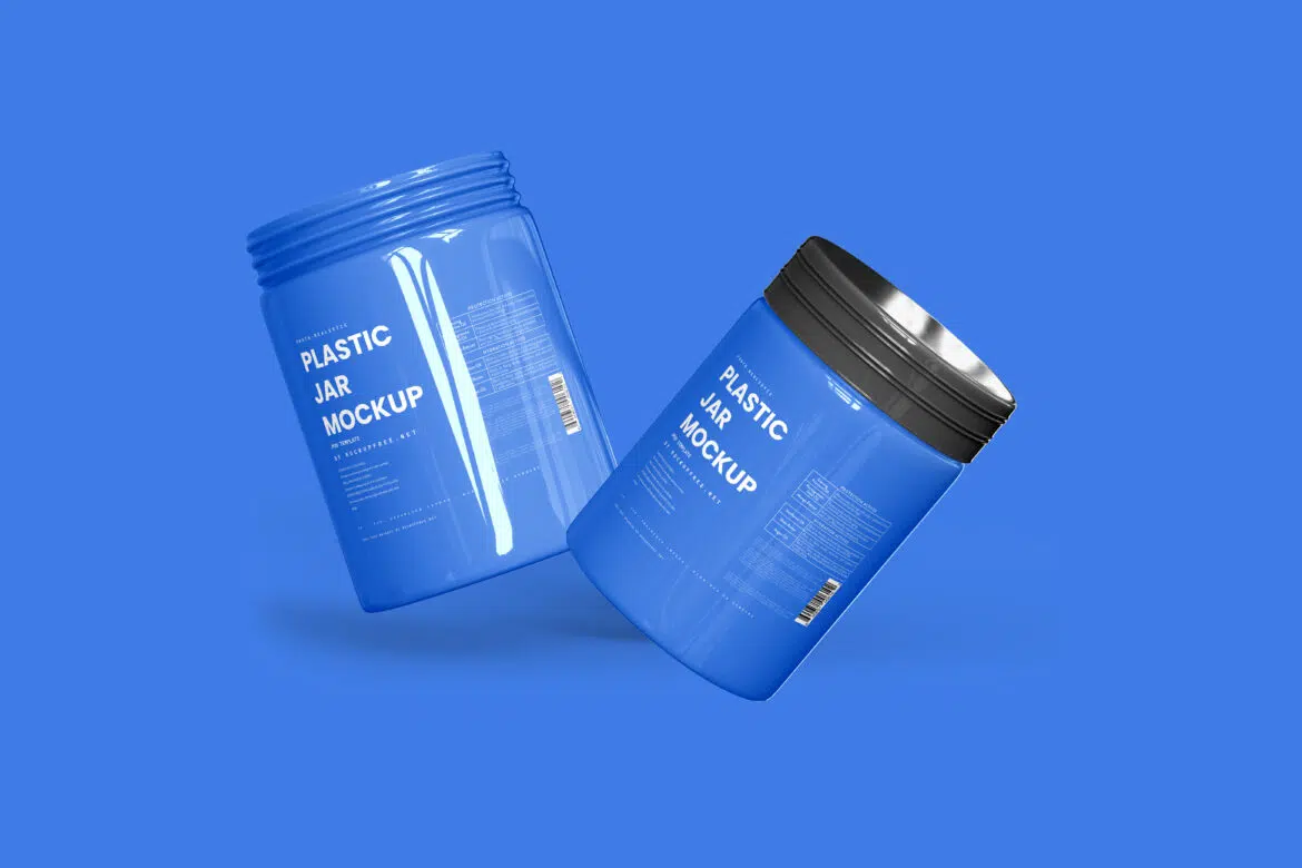 Plastic Supplement Jar Mockup - Mockup Free