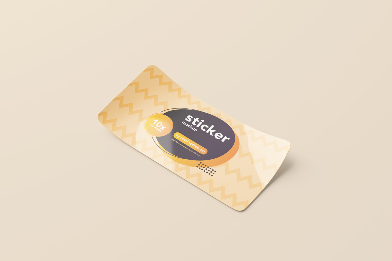 Rectangle Stickers Mockups - Mockup Free