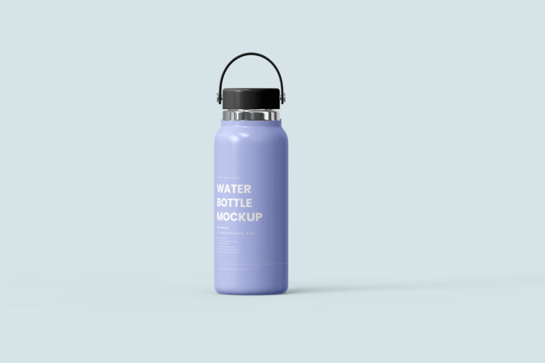 Aluminum Water Bottle Mockups - Mockup Free