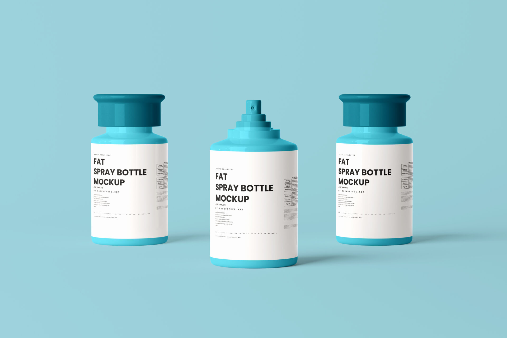 Fat and Short Spray Can Mockups - Mockup Free