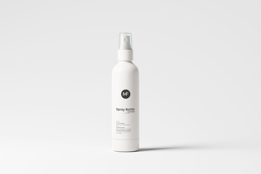 Tall White Plastic Spray Bottle Mockups - Download Free Tall White ...