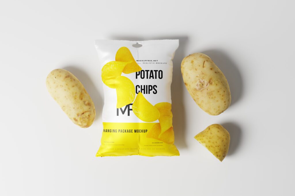 Potato Chips Bag Mockup