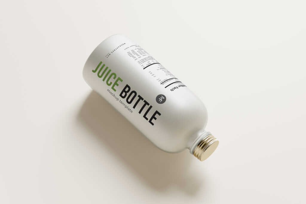 Glass Juice Bottle Mockups