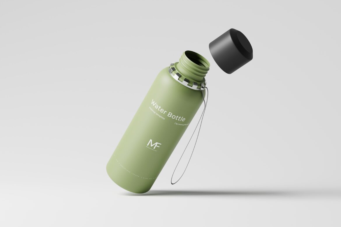 Reusable Plastic Water Bottle Mockups - Mockup Free