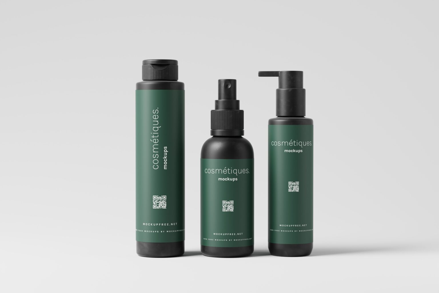 Cosmétiques – Minimal Design Cosmetic Bottle Mockup Set - Mockup Free