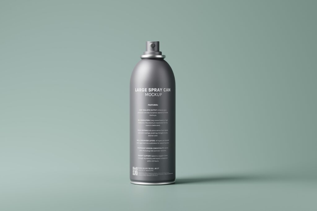  Cosmetic Spray Can Mockup
