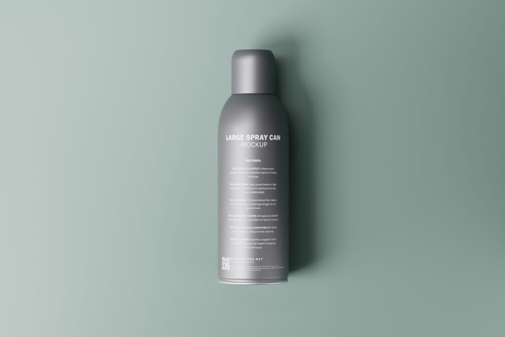  Cosmetic Spray Can Mockup