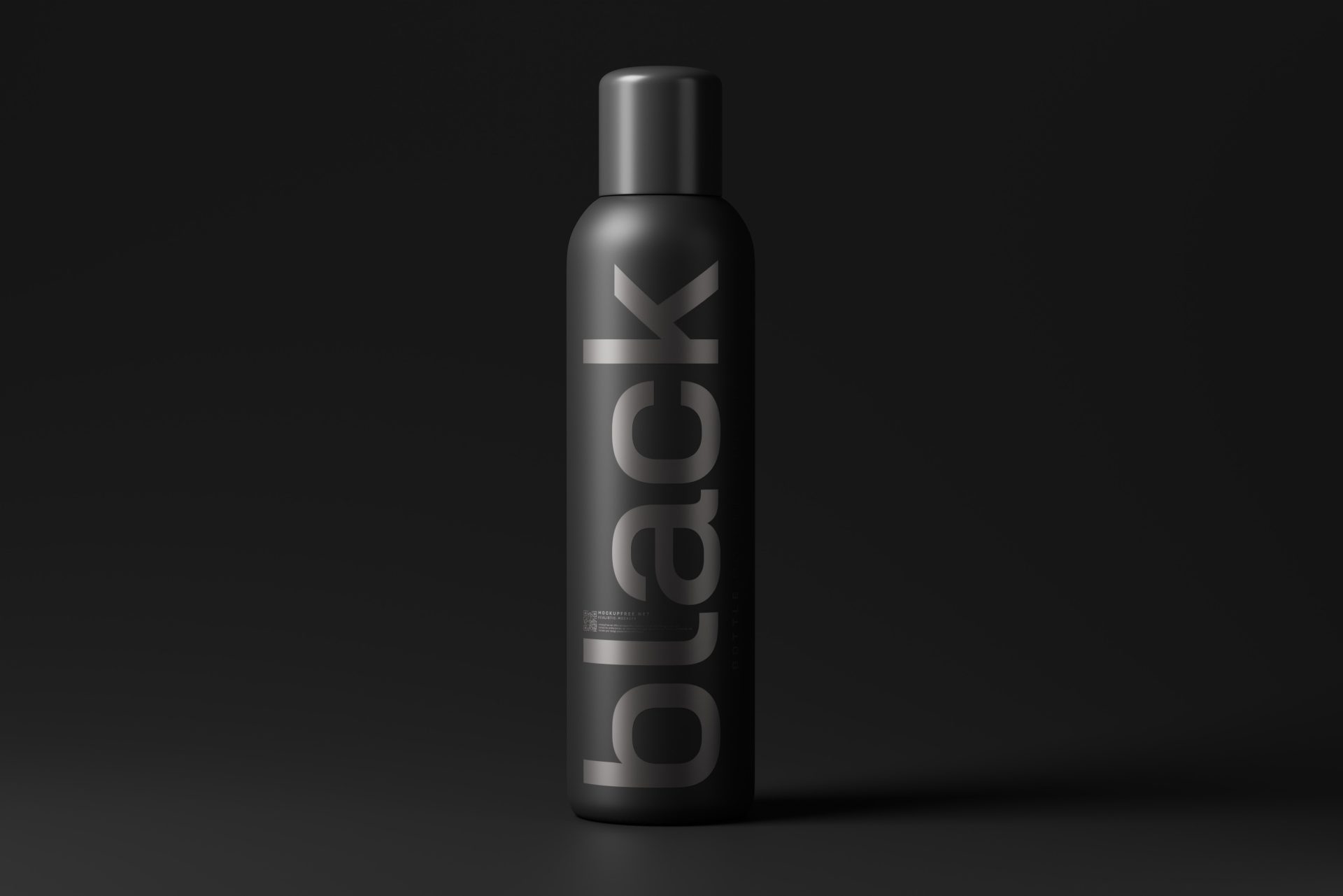 Tall Black Plastic Cosmetic Bottle Mockups - Mockup Free