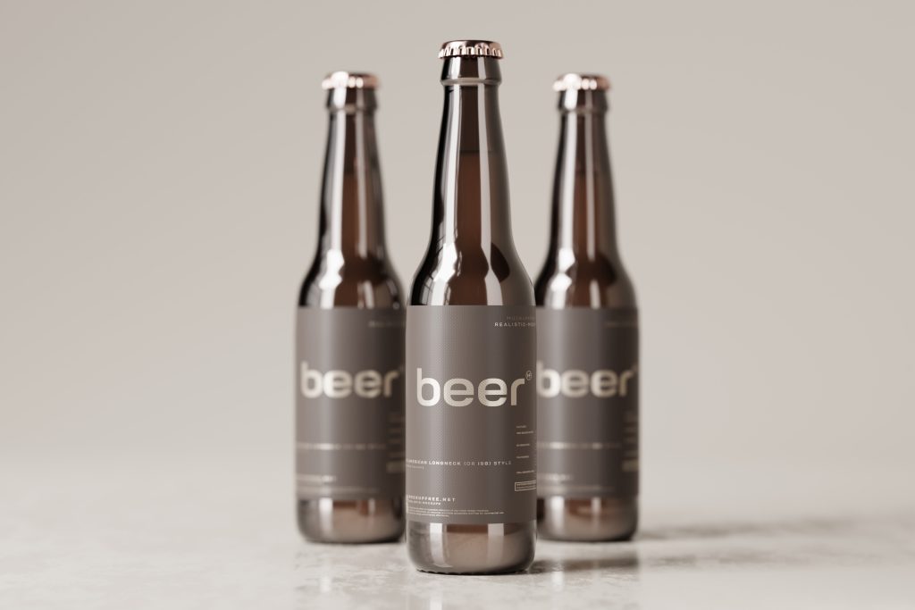 North American Long-neck (or ISB) Style Beer Bottle Mockups