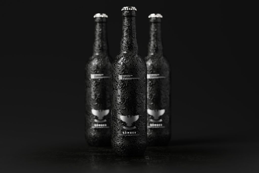 Bomber Style Beer Bottle Mockups