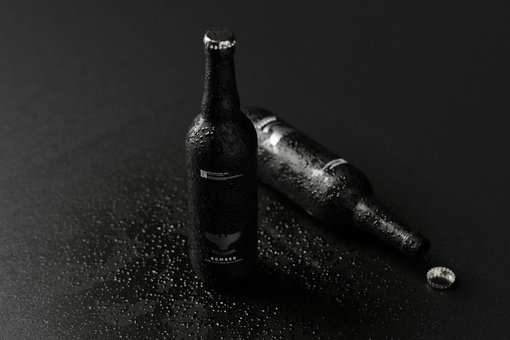 Bomber Style Beer Bottle Mockups