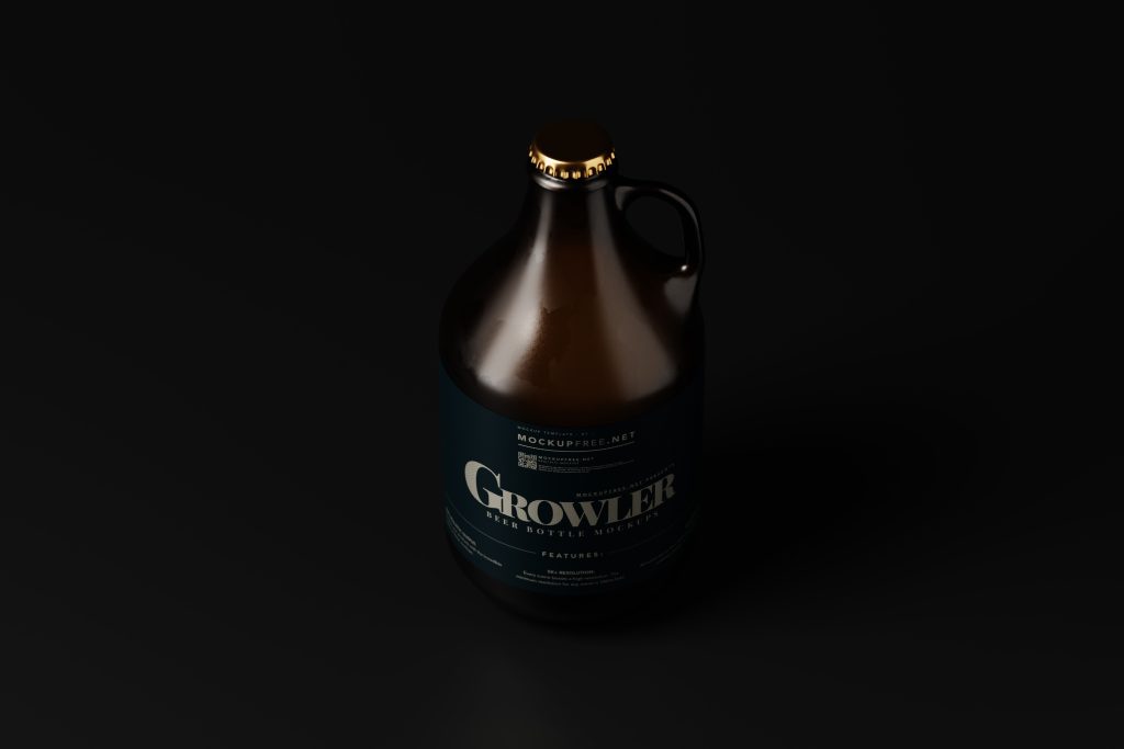 Growler Style Beer Bottle Mockup