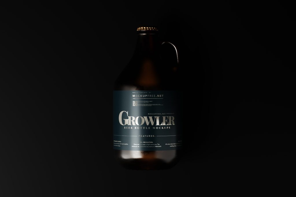 Growler Style Beer Bottle Mockup
